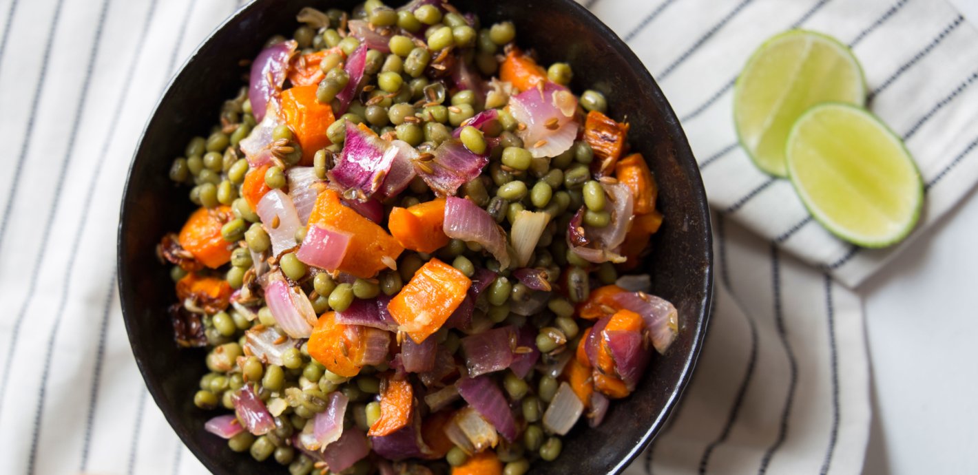 Carrot & Mung Bean Salad with Cumin Vinaigrette Sonima