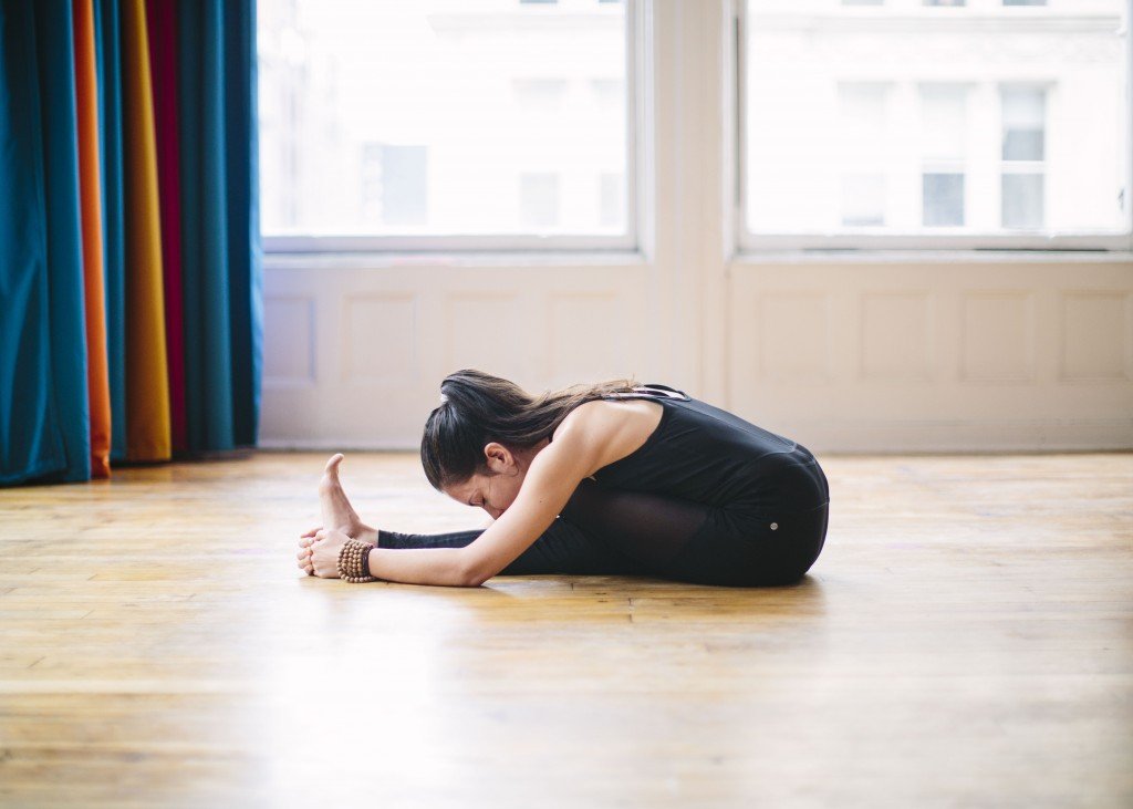 Yoga Sequence for Gratitude: Forward Fold with Hip Opener Pose