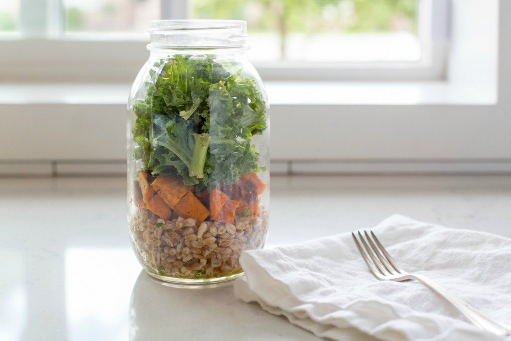 Vegan Farro Kale and Sweet Potato