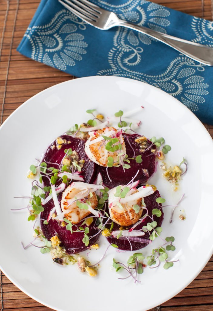 beet salad overhead vertical