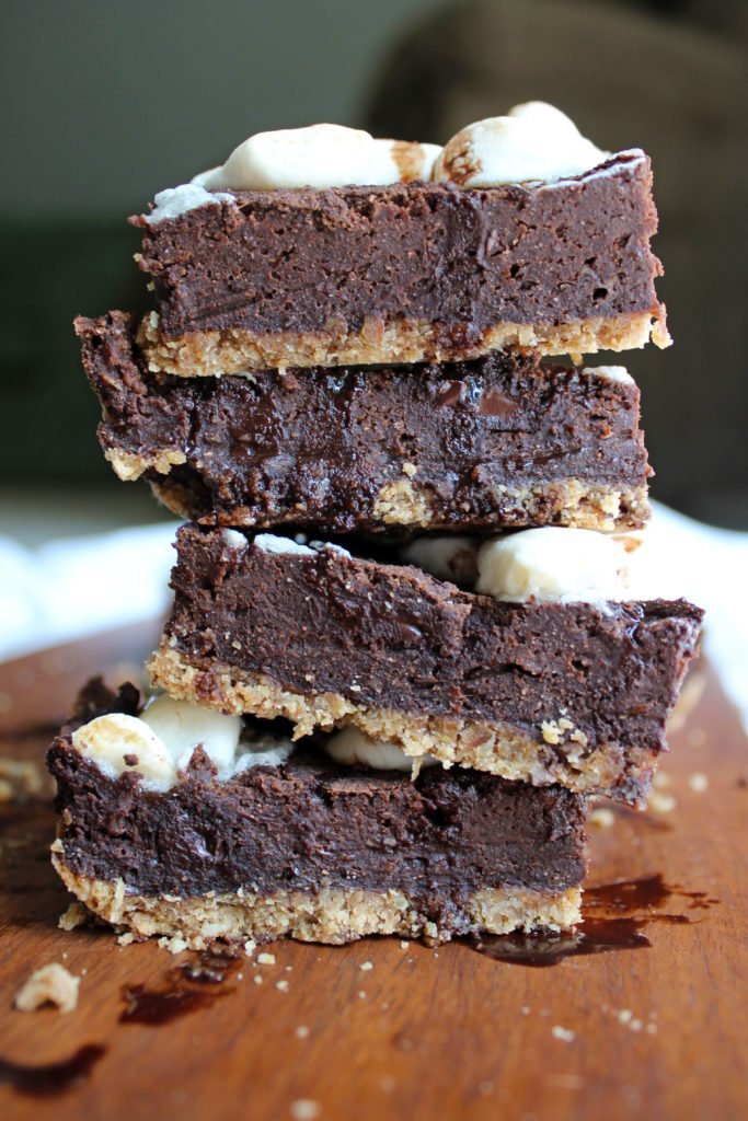 vegan s'mores recipe cross section