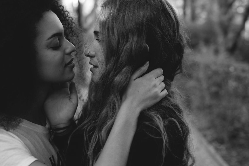 Close Up Of Two Lesbians Kissing Sonima