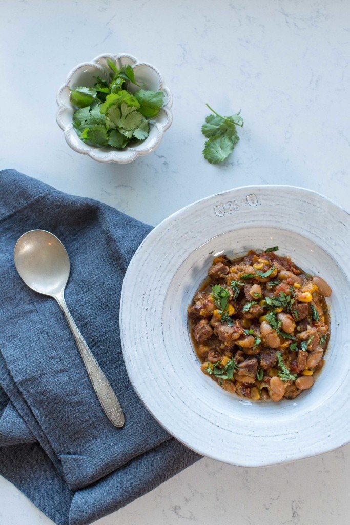 bowl of healthy chicken chili